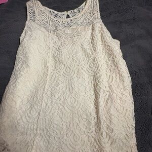 Eyeshadow y2K Ivory Lace Tank Top